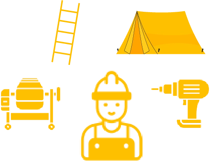 Variedad de equipos de construcción